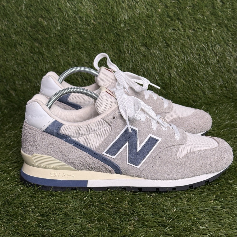 New Balance 996 Grey Day Blue White Made in USA U996TE Running Shoes Size 9.5D